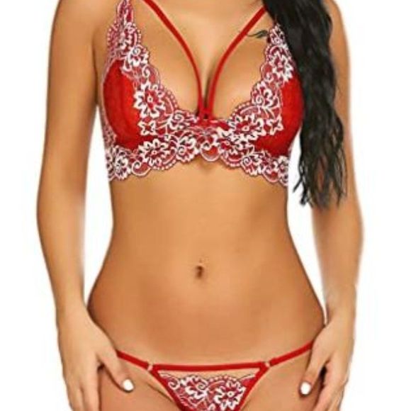 Avidlove Womens Lace Lingerie Sexy Bra & Panty Set